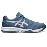 ASICS Men's Gel-Dedicate 7 Tennis Shoes, 6, Steel Blue/White