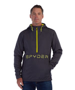 Spyder Men's Force Insulated Anorak Ski Jacket Windbreaker, Ebony, Medium