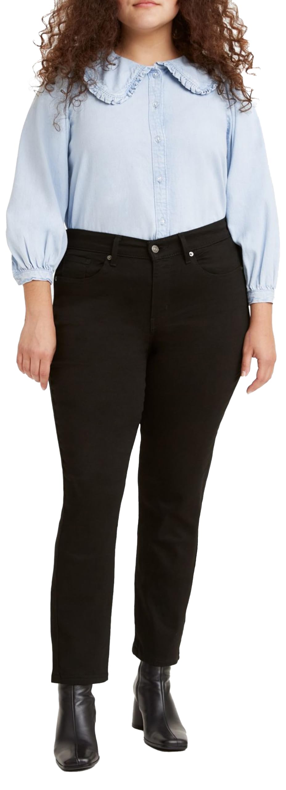 Levi's Women's Classic Straight Jeans, Soft Black (Waterless), 32 (US 14) R