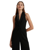 Lauren Ralph Lauren Dress Women's Satin-Trim Crepe Sleeveless Jumpsuit, Black