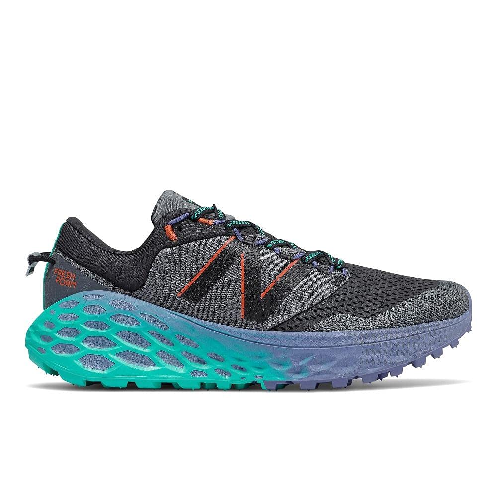 New Balance Women's Fresh Foam More Trail, Lead/Magnetic Blue, 10 Medium
