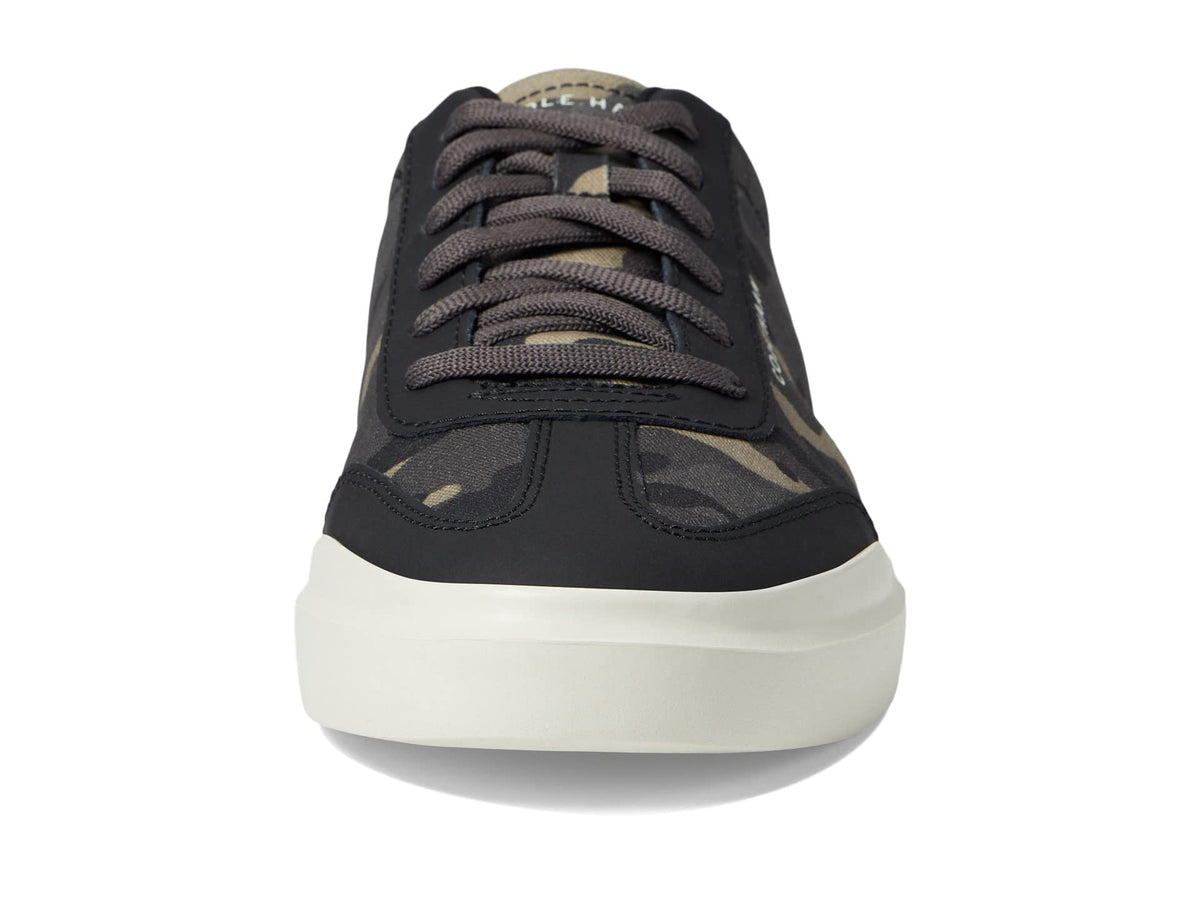Cole Haan Grandpro Rally Canvas T-Toe Sneakers for Men - Canvas Upper - Textile Lining - T-Toe Design Black/Dark Pavement Camo 13 D - Medium