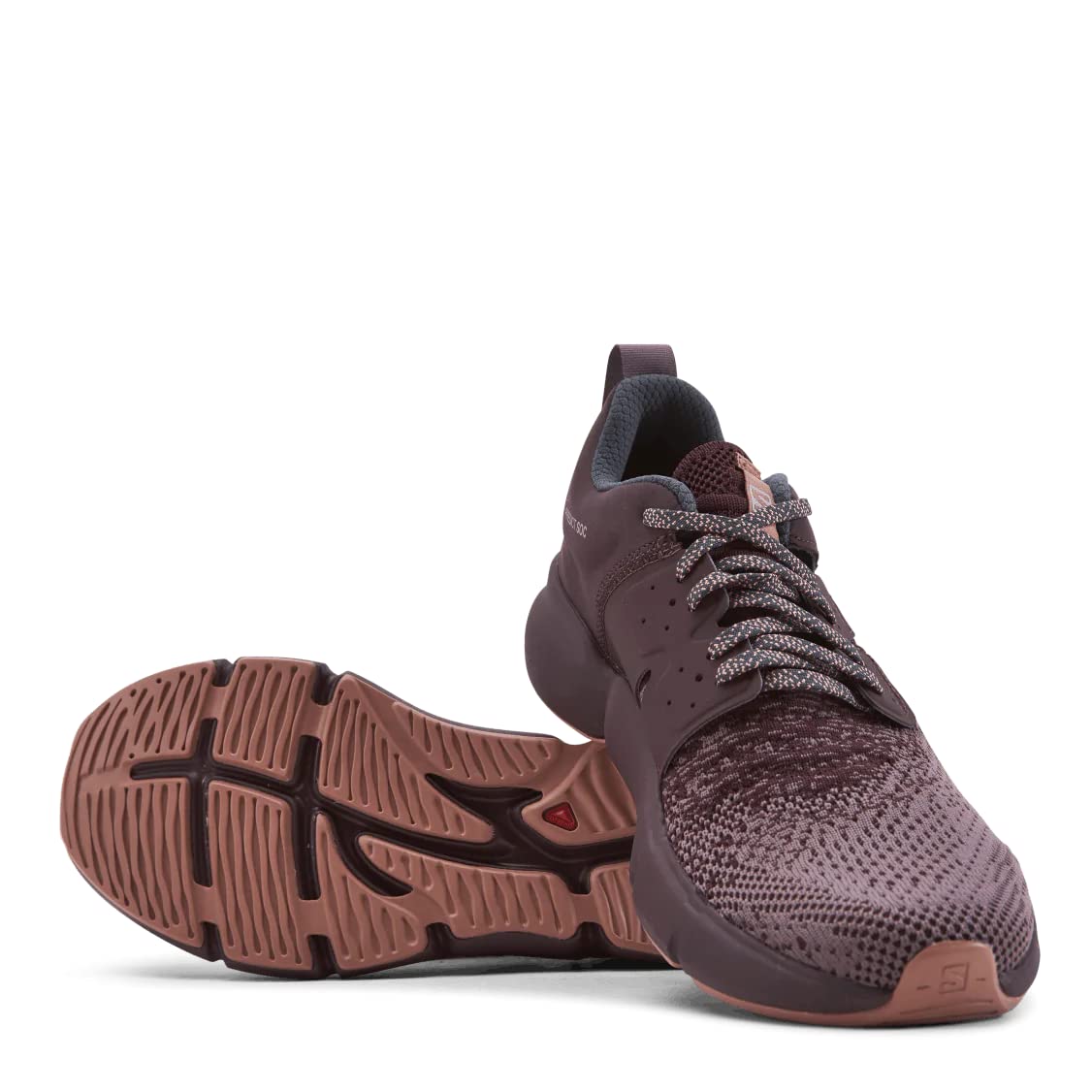 Salomon Womens Predict Soc W Running, Flint/Wine Tasting/Brick Dust, 8.5 US