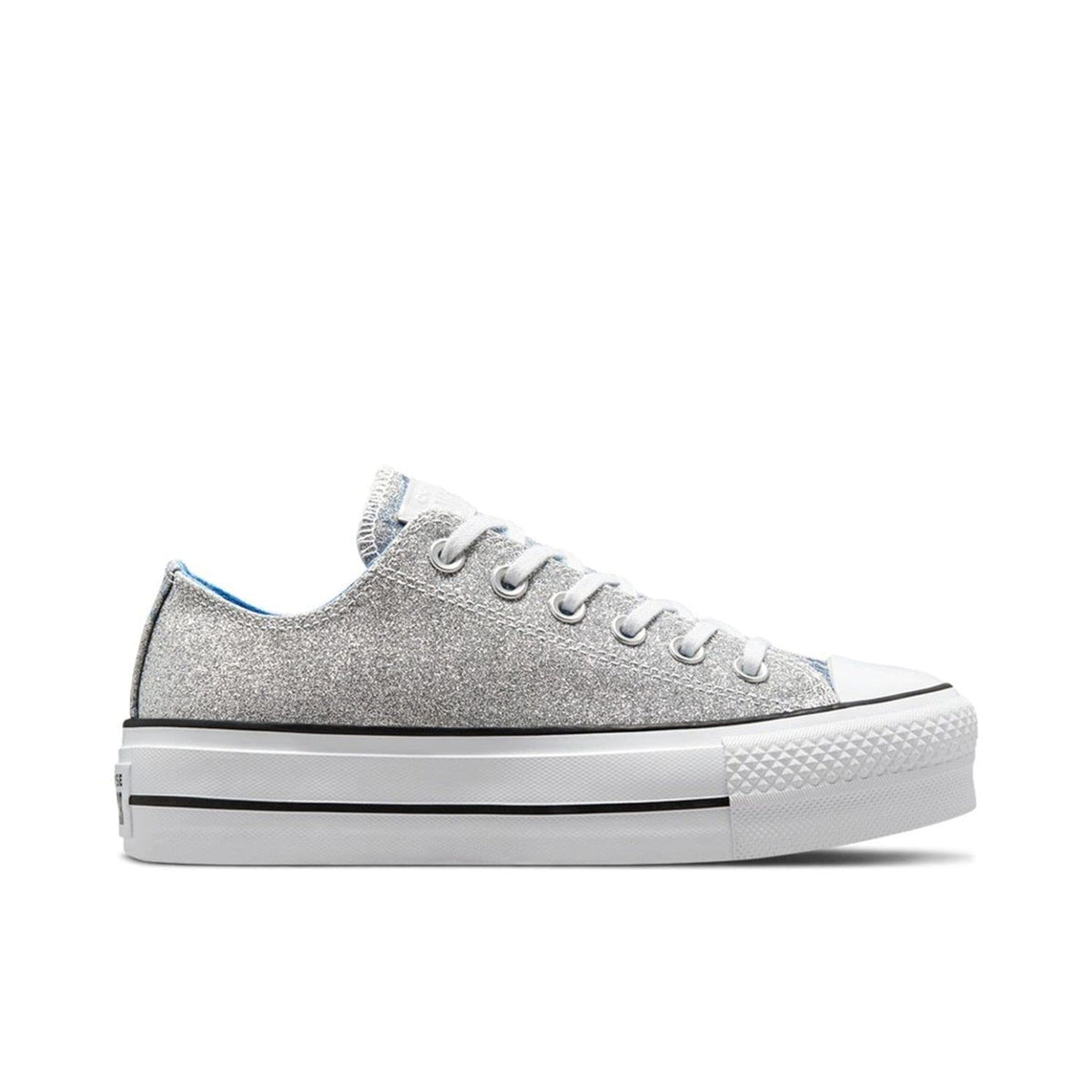 Converse Unisex Chuck Taylor All Star Low Top Platform Sneaker - Silver 9