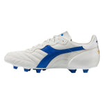 Diadora Brasil Italy K-Leather Pro Firm Ground Cleats (Pro Firm Ground, Numeric_8_Point_5) White/Royal