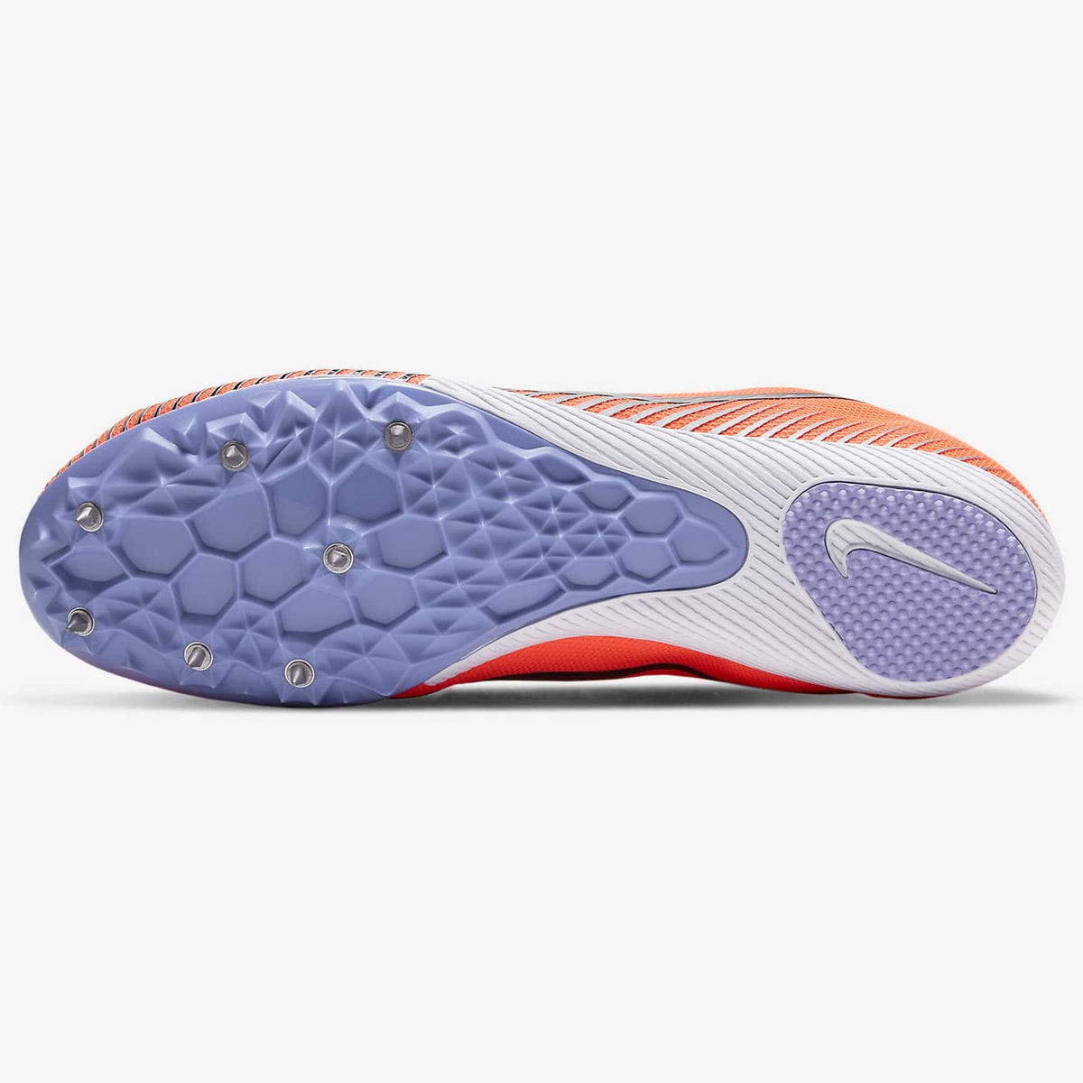 Nike mens Zoom Rival M 9 Track Spike Running Shoe, Silvermetallicbluepinkpurple, 10.5