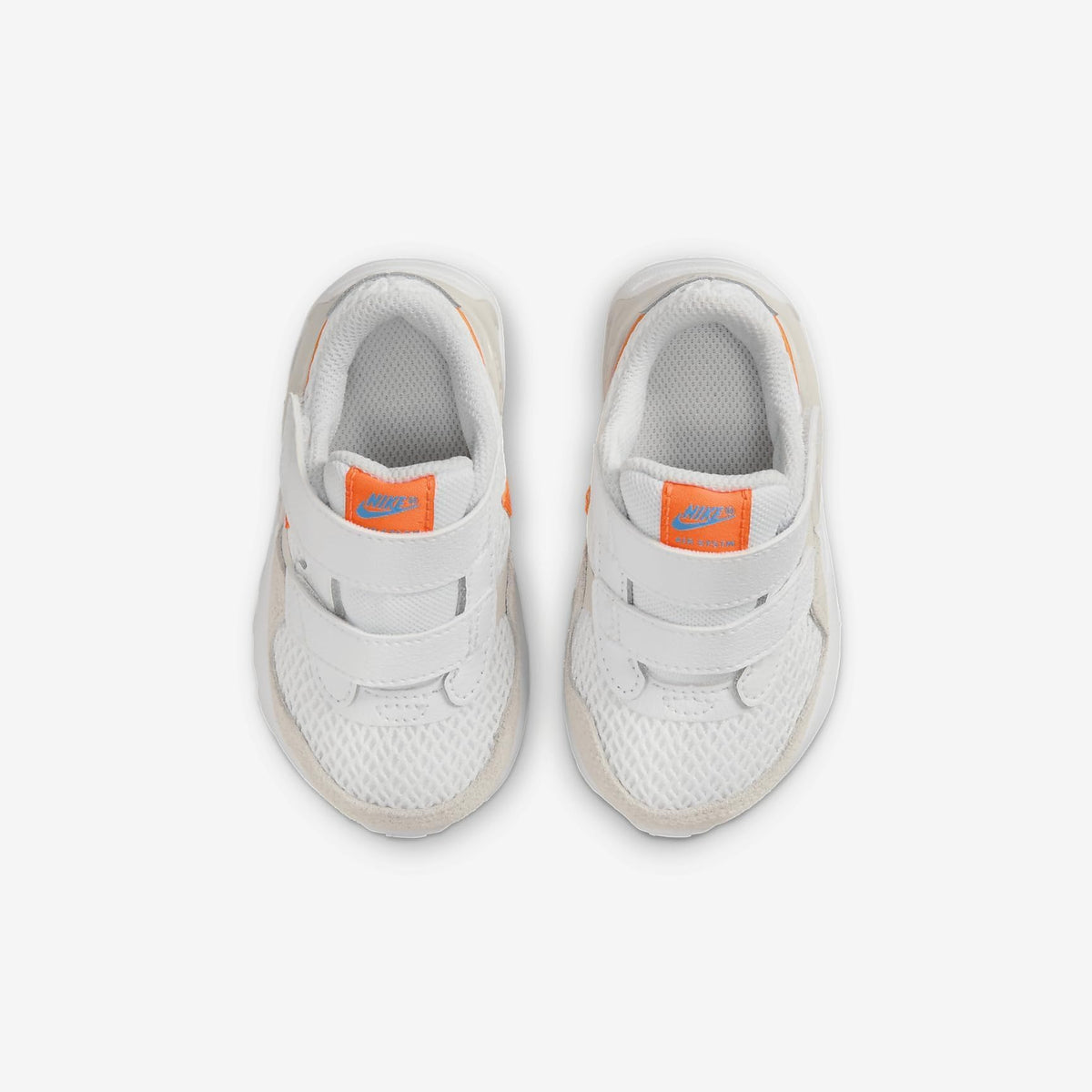 Nike Air Max SYSTM Baby/Toddler Shoes (DQ0286-114, White/Phantom/Photon Dust/Total Orange) Size 7