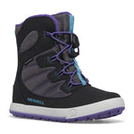 Merrell Snow Bank 4.0 Waterproof Boot, Black/Purple/Turq, 13 US Unisex Big Kid