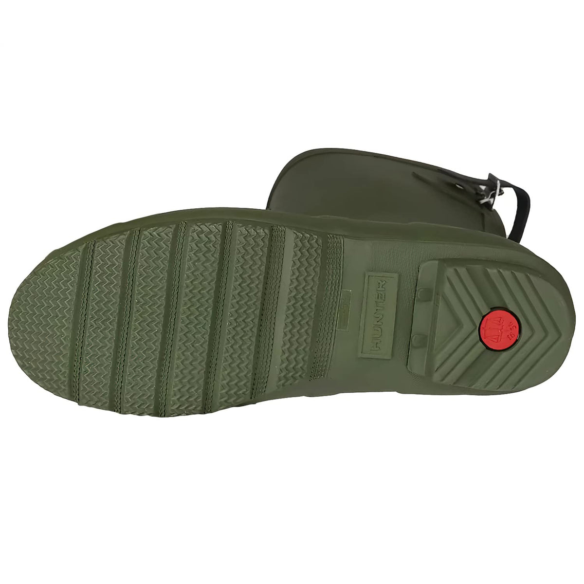 Hunter Womens Original Back Adjustable Short Rubber Ismarken Olive Artic Moss Boots 9 US