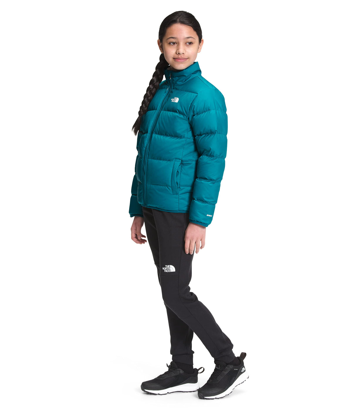 THE NORTH FACE Teen Reversible Andes Jacket, Deep Lagoon, X-Small