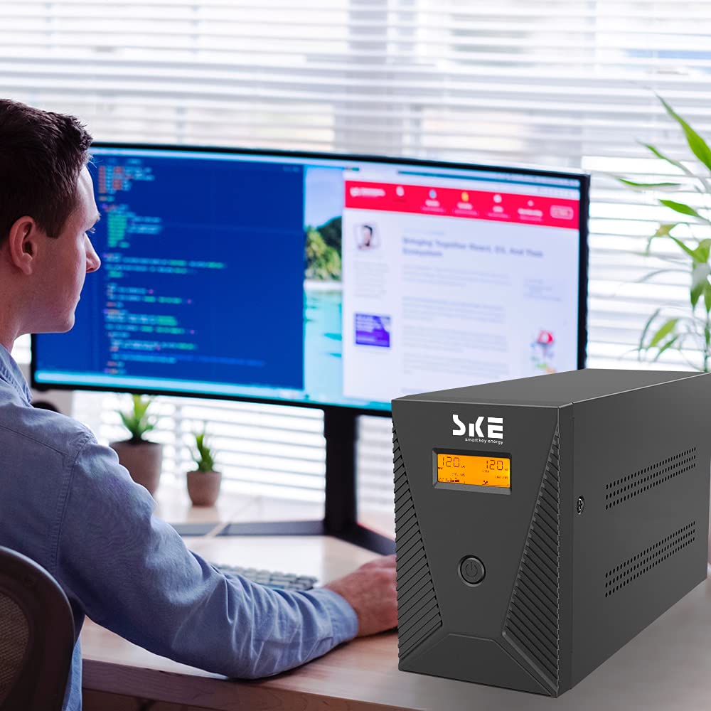 1500VA/900W Ups Battery Backup and Surge Protector,Computer Uninterruptible Power Supply Units,SKE Ups Power Supply