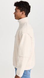 Vince Men's Sherpa JKT, Bone, Off White, XXL