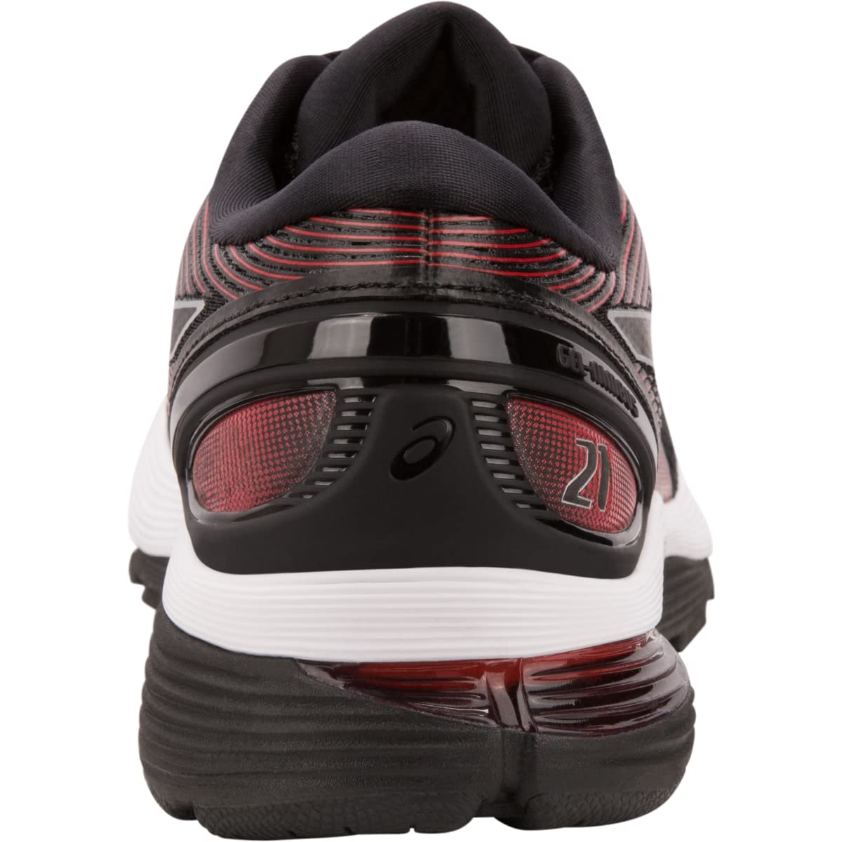 ASICS Gel-Nimbus 21 Men's Running Shoe, Black/Classic Red, 11 D US