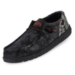 HEYDUDE Men's Wally Funk Back in Black Size 12 | Men’s Shoes | Men's Lace Up Loafers | Comfortable & Light-Weight