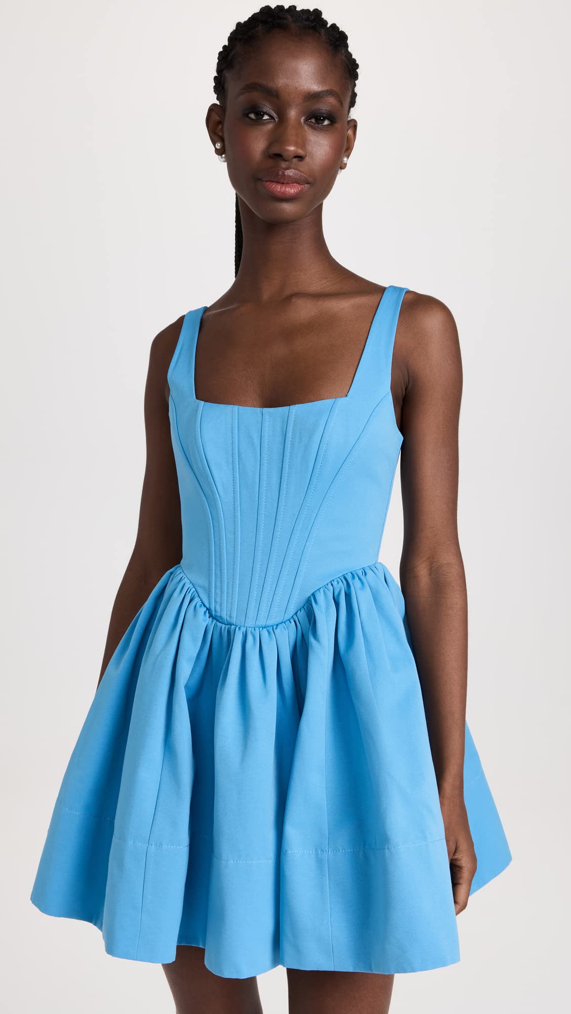 STAUD Women's Landscape Dress, Azure, Blue, 0