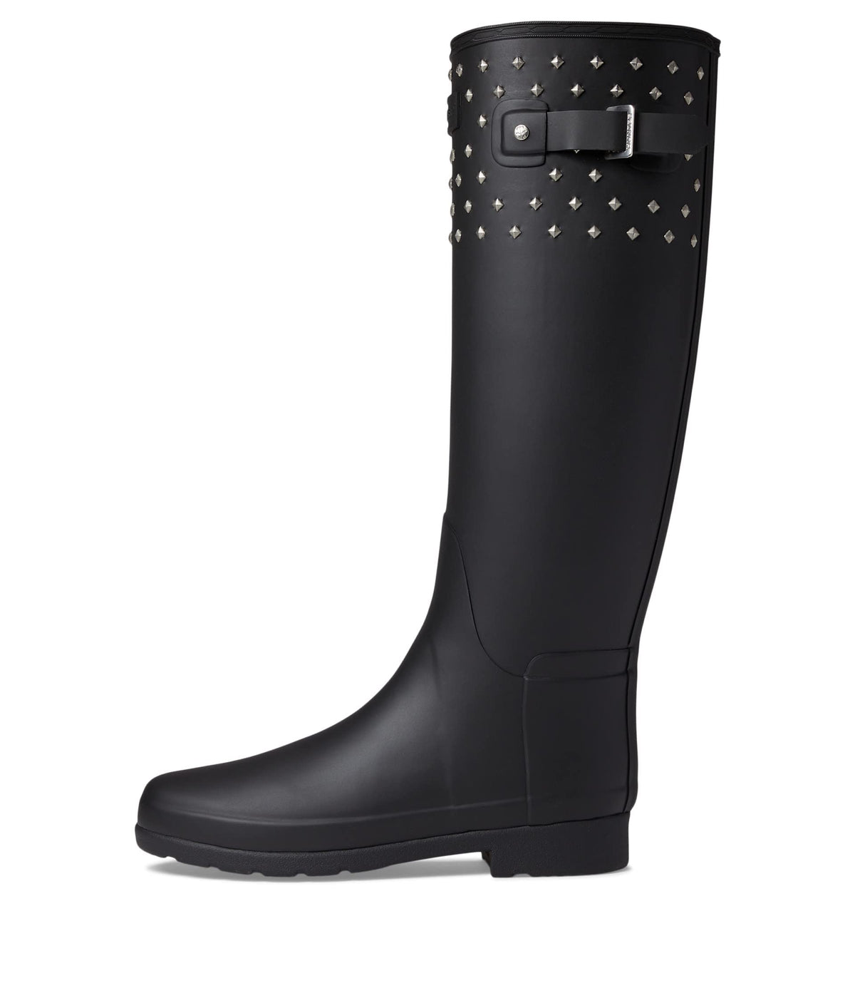 Hunter Refined Tall Stud Cuff Boot Black 11 M