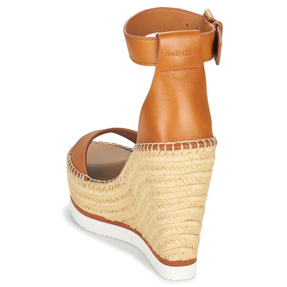 See by Chloe Glyn Espadrille Wedge Tan 38 (US Women's 8) M