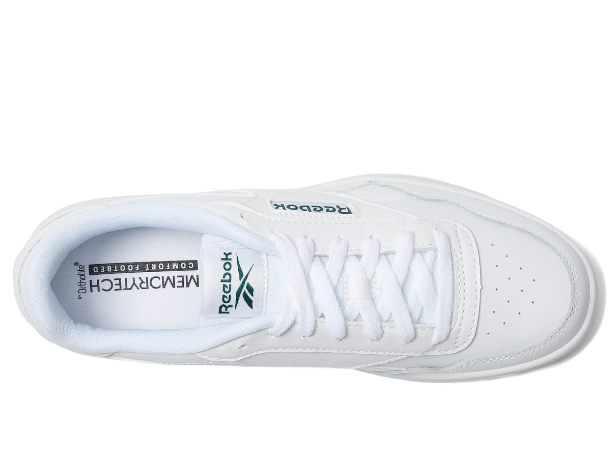 Reebok Unisex Court Advance Sneaker, White/Clover Green, 10.5 US Men