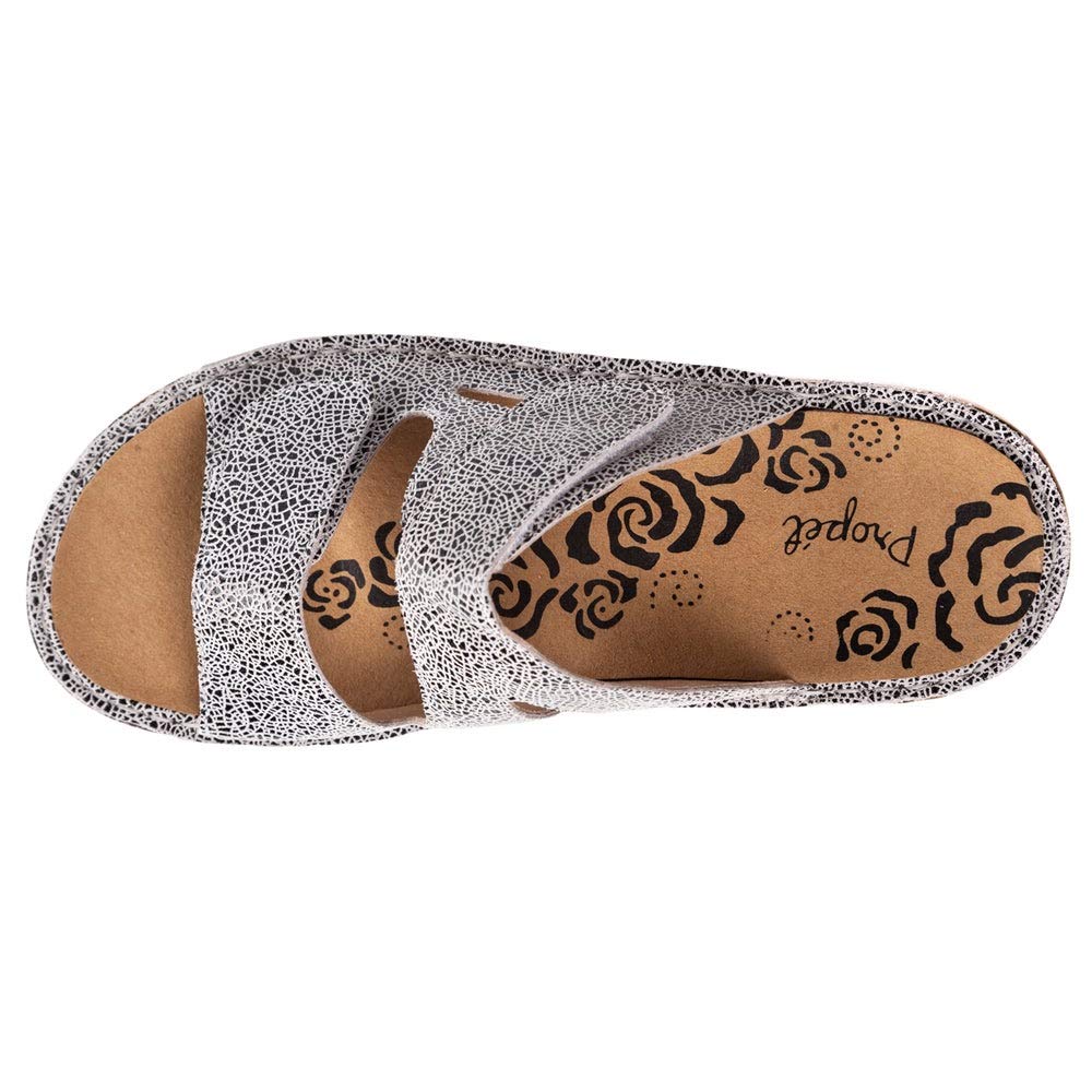 Propét Women's Joelle Slide Sandal, Black, 9.5 M US