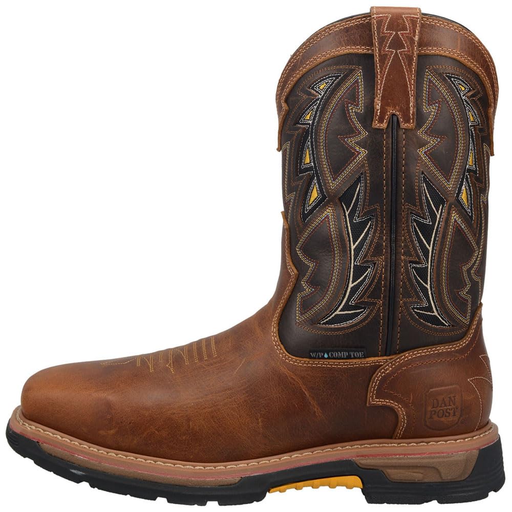 Dan Post mens Thunderhead Waterproof Work Western Boot, Tan, 8.5 US