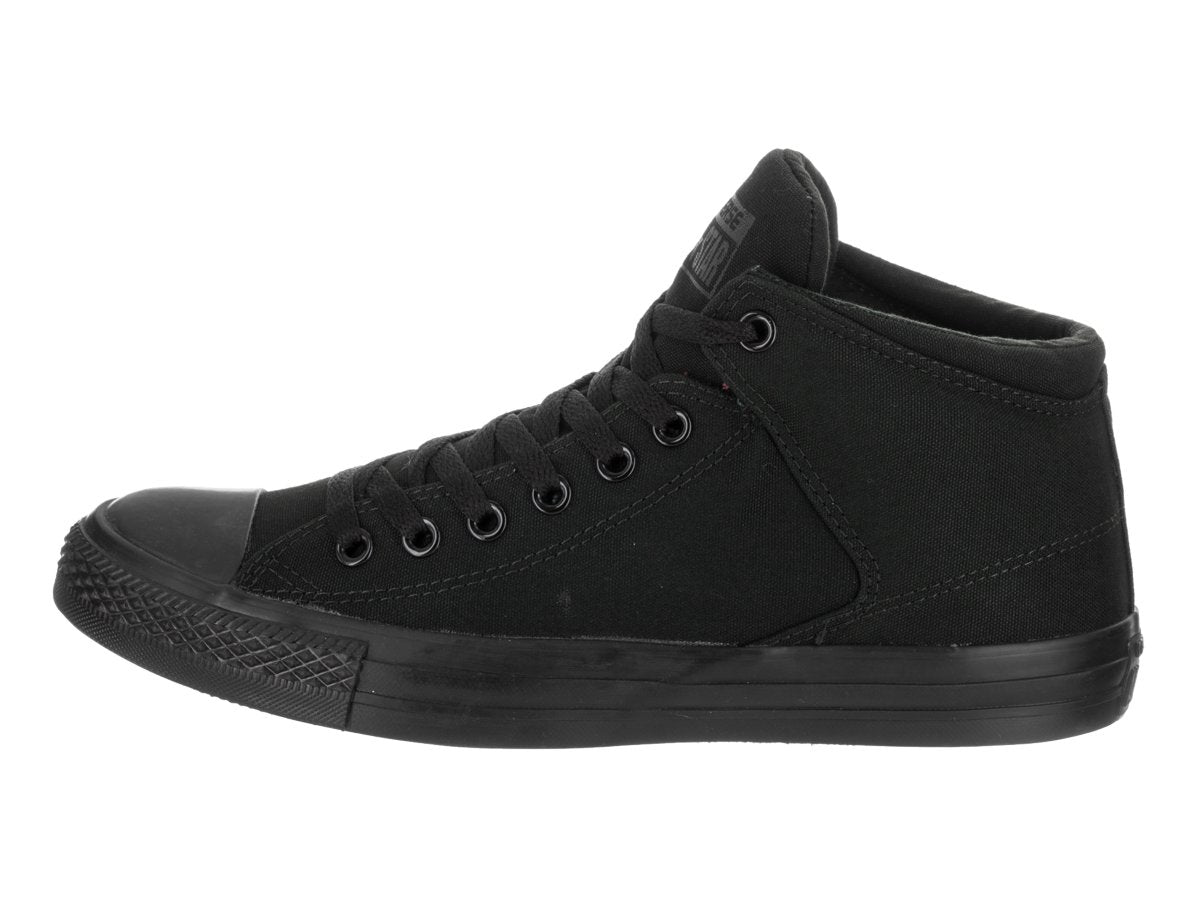 Converse Men's Street Canvas High Top Sneaker, Black/Black/Black, 5 M US