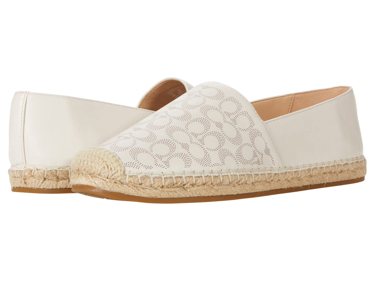 Coach Carley Leather Espadrille Chalk 6 B