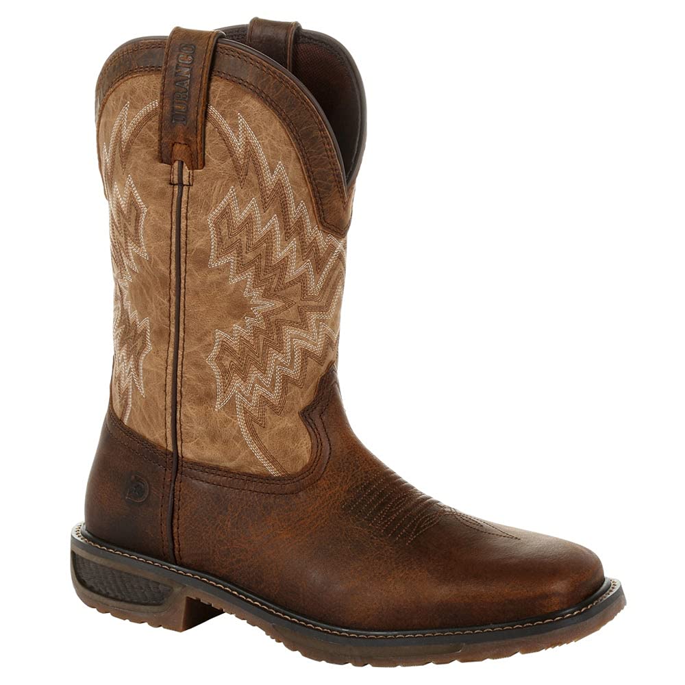 Durango Men's Workhorse Western Boot, Saddle Brown and Peanut, 11