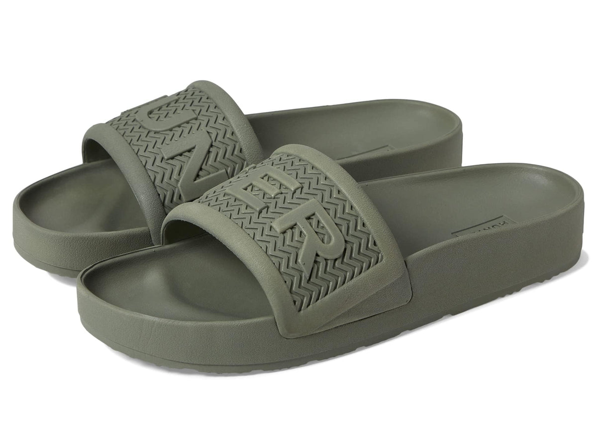 Hunter Bloom Foam Slide Lichen Green 11 M