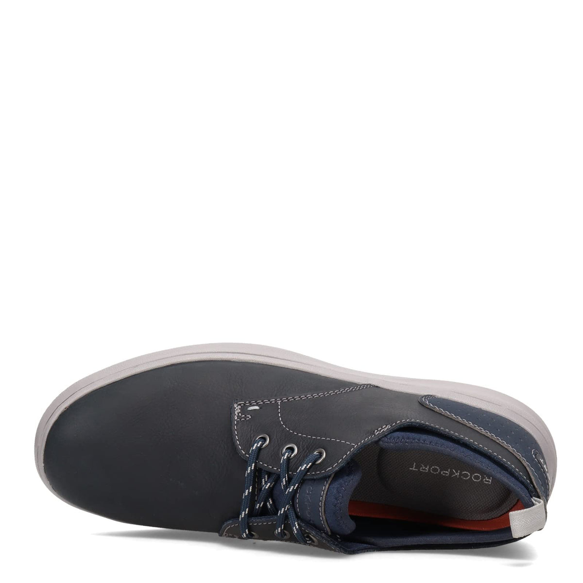 Rockport Men's Beckwith Plain Toe Oxford Sneaker, New Dress Blues Leather/Suede, 6.5 Wide