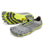 Vibram Women's V-Run Sneaker (7.5, Grey/Yellow, Numeric_7_Point_5)