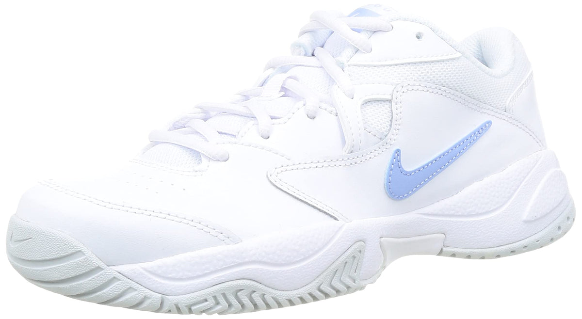 Nike Women's Court Lite 2 Tennis Shoe (White/Aluminum-Pure Platinum, 10)