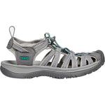 KEEN Whisper Sandal - Women's, Medium Grey/Peacock Green, 6.5