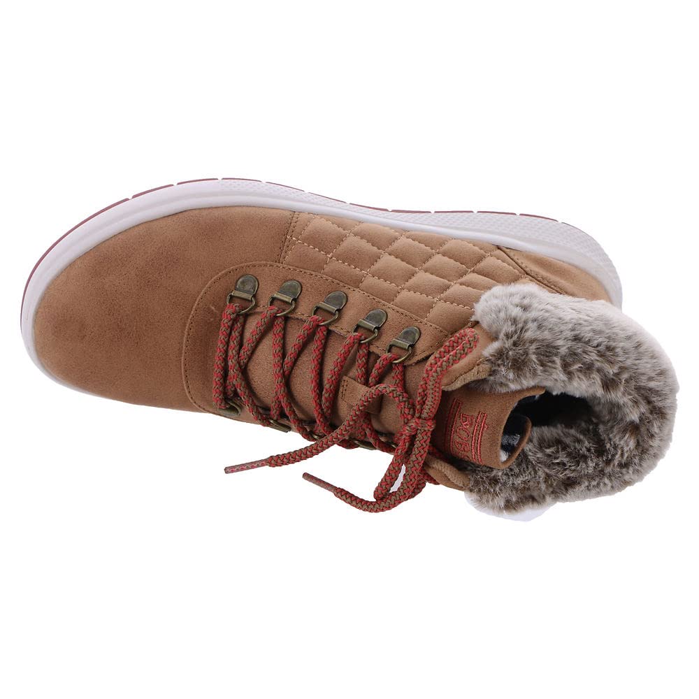 Skechers Bobs Skipper WaveDiamond Quilts Womens Boot 75 BM US Chestnut