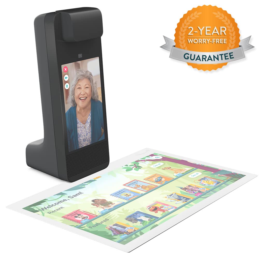 Amazon Glow | Video-Calling & Interactive Entertainment | 19" Projected + 8" HD Touchscreens | Kids 3-9