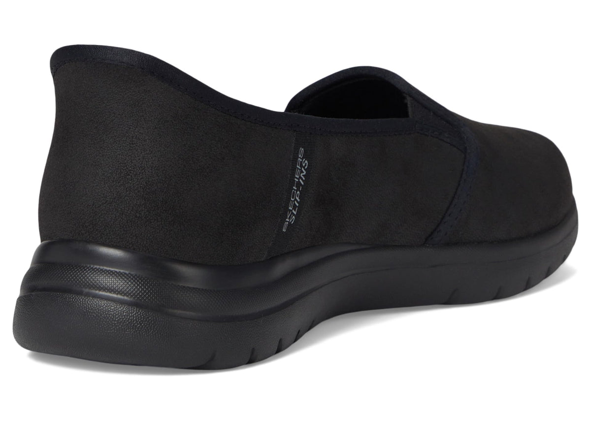 SKECHERS Women's Hands Free Slip-ins On-The-Go Flex Double Gore Loafer, Black, 9