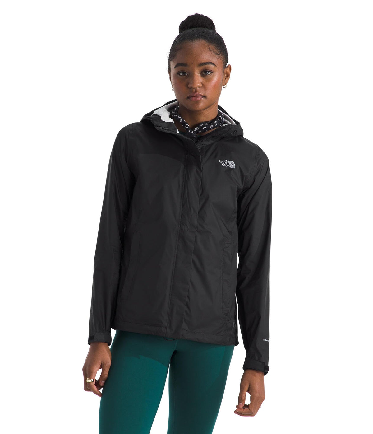 THE NORTH FACE Women’s Venture 2 Waterproof Hooded Rain Jacket (Standard and Plus Size) Medium Tnf Black