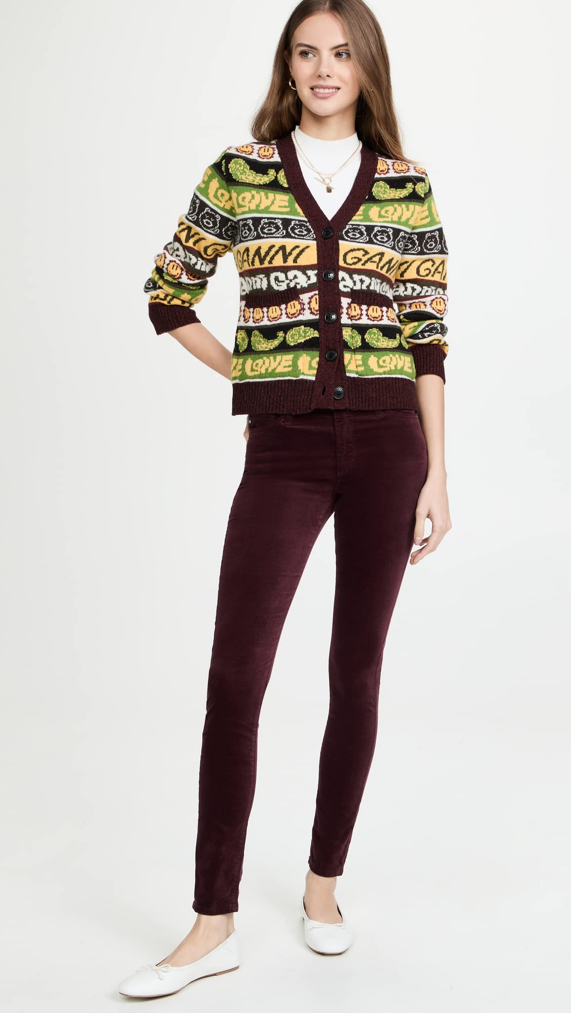 AG Adriano Goldschmied Women's Farrah High Rise Skinny Jeans 26 Regular Wine Bloom