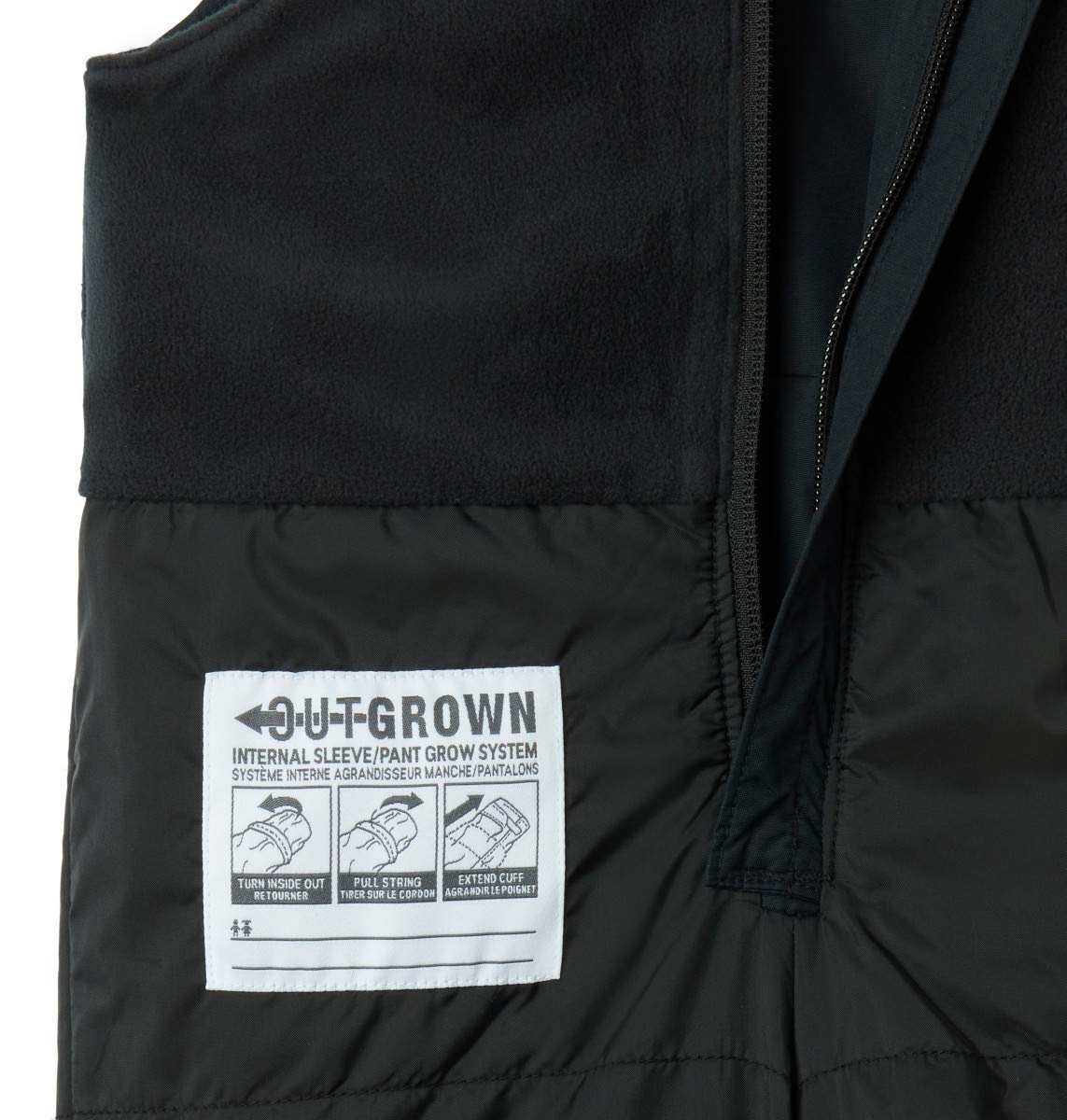 Columbia Youth Boys Snowslope II Bib, Black G, X-Large