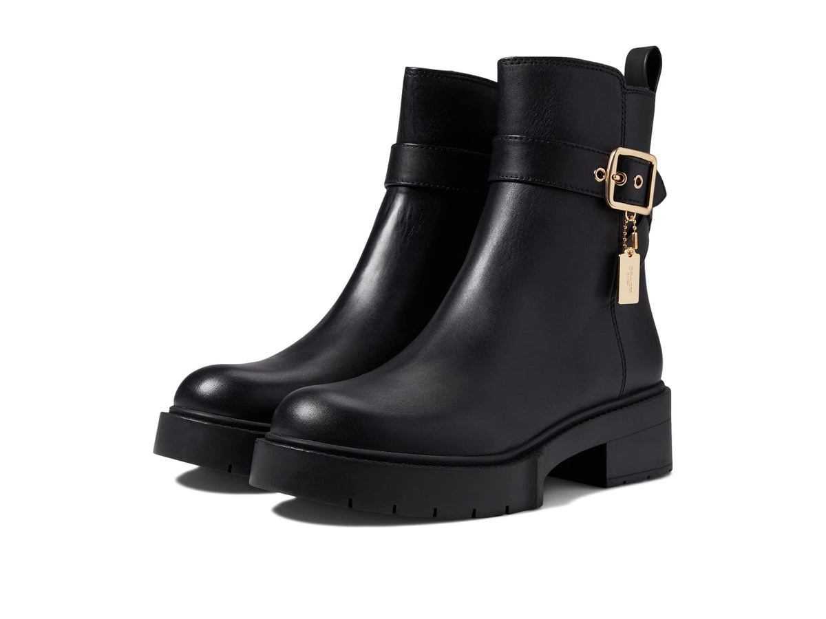 COACH Lacey Leather Bootie Black 11 B (M)