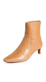Madewell Women's The Dimes Kitten-Heel Boot in Leather, Distant Sand, Tan, 6.5 Medium US