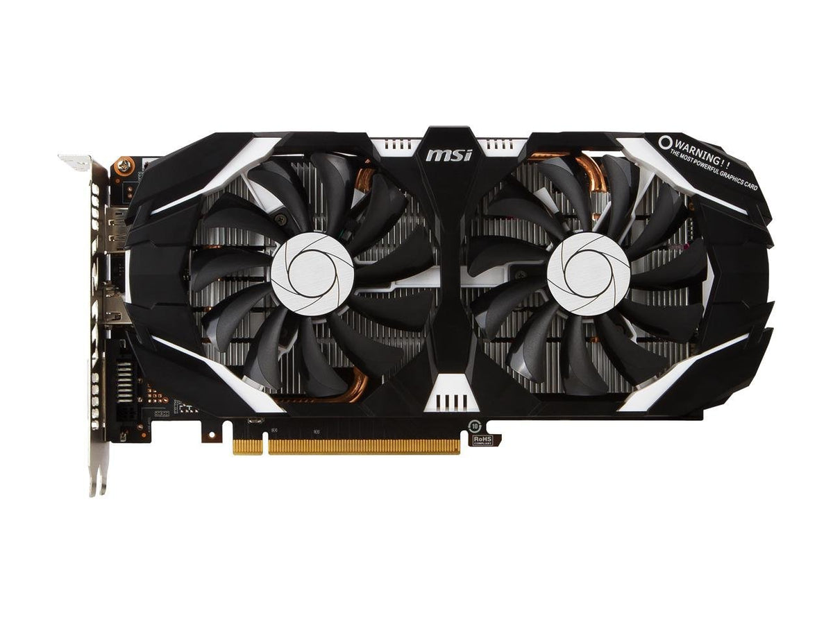 MSI GAMING GeForce GTX 1060 6GB GDRR5 192-bit HDCP Support DirectX 12 Dual Fan VR Ready OC Graphics Card (GTX 1060 6GT OCV1) (Renewed)