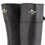 Xelement X93009 Women's Myna Black Performance Knee HighTall Leather Motorcycle Boots - 6