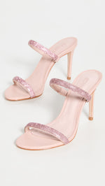 SCHUTZ Women's Taliah Crystal Sandals, Light Pink, 8 Medium US