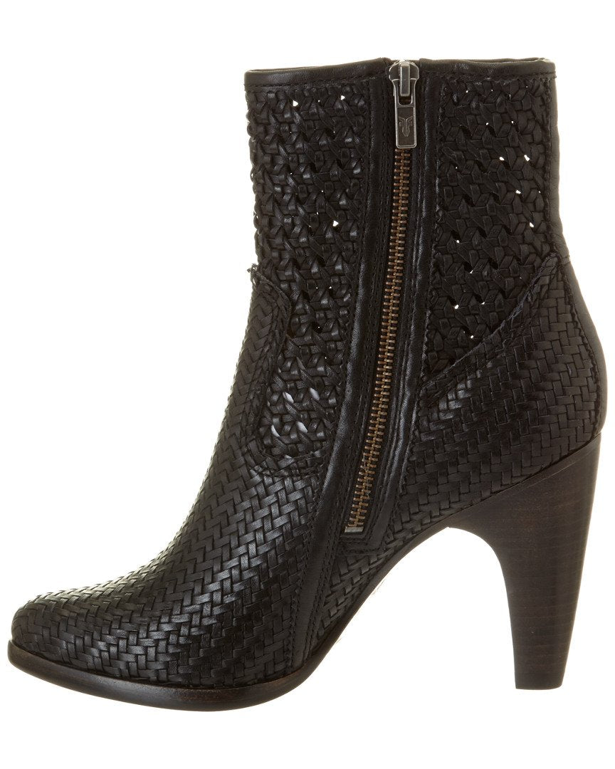 Frye Celeste Short Woven Black Woven Soft Full Grain 8