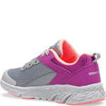 Saucony Girl's Wind Sneaker, Purple/Grey, 1 M US Big Kid
