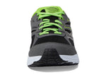 Saucony Cohesion 14 Lace to Toe Sneaker, Grey/Black/Green, 3.5 Wide US Unisex Big_Kid