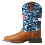 Ariat Unisex Kids' Patriot Western Boot 12 Big Kid Grand Canyon/Blue Camo