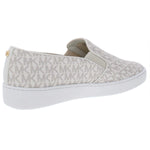 Michael Michael Kors Women's Keaton Slip-On Bright White Mini MK Logo Coated Canvas/Nappa 7 M