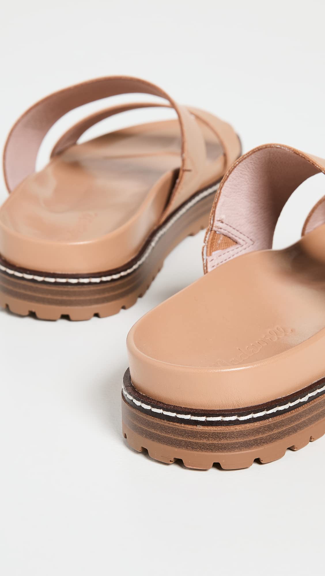 Madewell Women's Preston Sporty Slides, Desert Camel, Tan, 6 Medium US