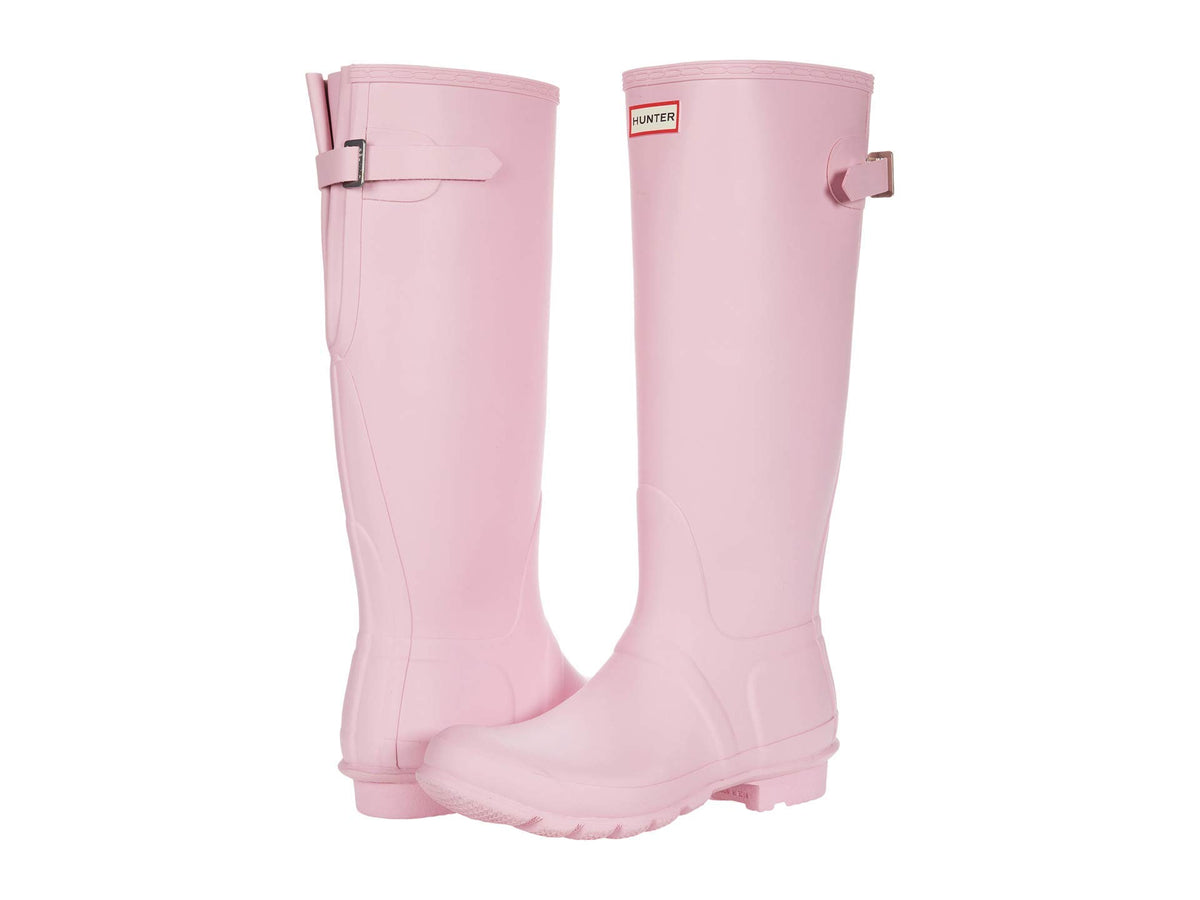 Hunter Original Back Adjustable Boots for Women Offers Fully Waterproof, Nylon Lining, and Cushioned Footbed with Multilayered Insole Foxglove 11 M